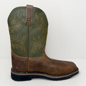 AMPUTEE Justin Mens Driller EH Work Boot Size 11.5D Brown Green LEFT BOOT ONLY